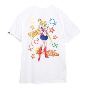 Vans x Sailor Moon Pretty Guardian Graphic T-Shirt Tee Top White Sz M